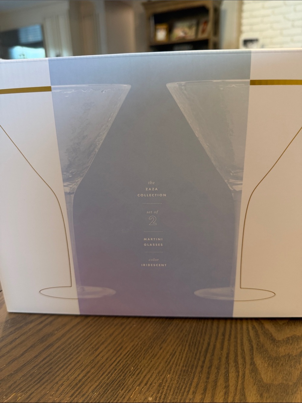 NEW! Anthropologie Zaza Collection Martini Glass in Honey Luster (Set of 2) - Picture 2 of 4